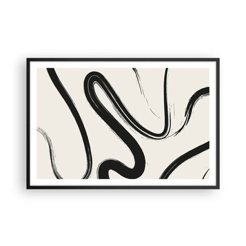 Plagát v čiernom ráme - Čiernobiely rozmar - 91x61 cm