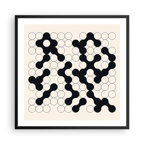 Plagát v čiernom ráme - Čínska hra – variácia - 60x60 cm