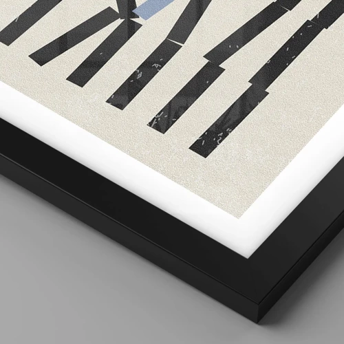 Plagát v čiernom ráme - Domino – kompozícia - 30x30 cm