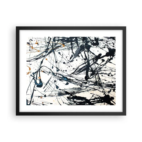 Plagát v čiernom ráme - Expresionistická abstrakcia - 50x40 cm