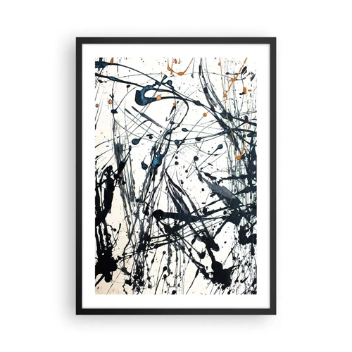Plagát v čiernom ráme - Expresionistická abstrakcia - 50x70 cm