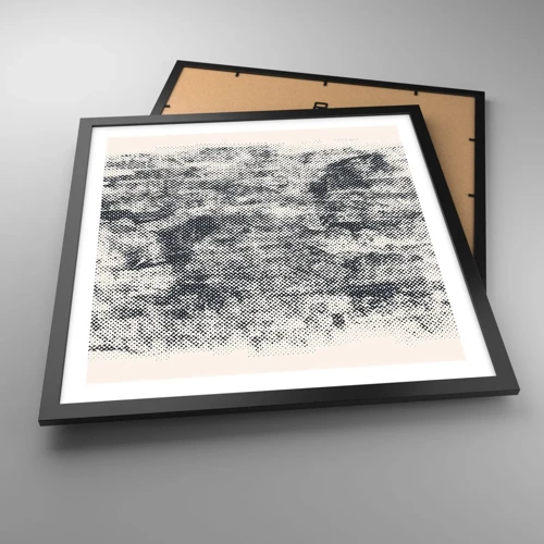 Plagát v čiernom ráme - Hmlistá kompozícia - 50x50 cm
