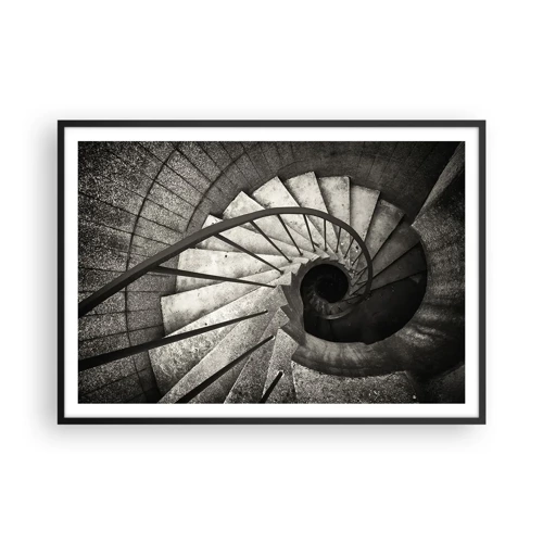 Plagát v čiernom ráme - Hore po schodoch, dole po schodoch - 100x70 cm