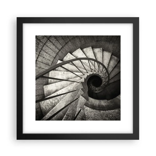 Plagát v čiernom ráme - Hore po schodoch, dole po schodoch - 30x30 cm