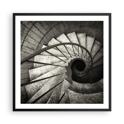 Plagát v čiernom ráme - Hore po schodoch, dole po schodoch - 60x60 cm