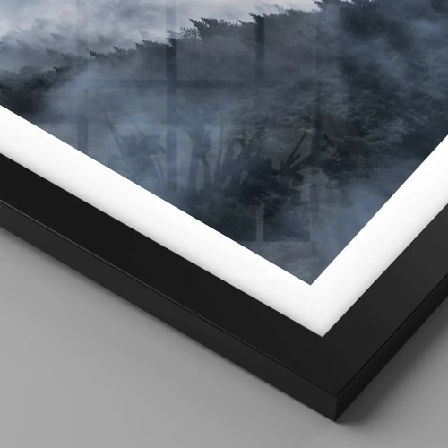 Plagát v čiernom ráme - Horská mystika - 40x30 cm