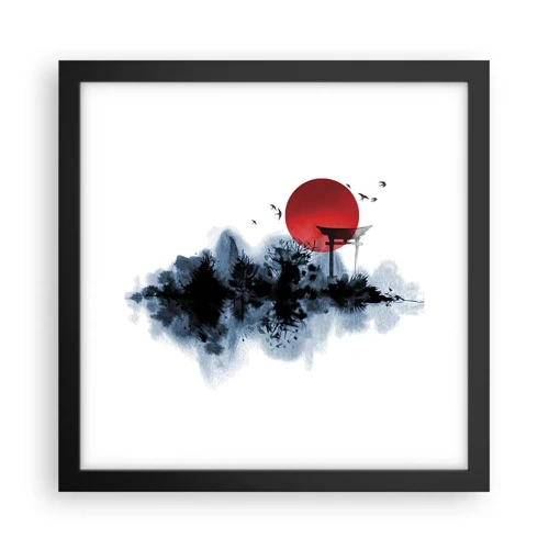 Plagát v čiernom ráme - Japonský pohľad - 30x30 cm
