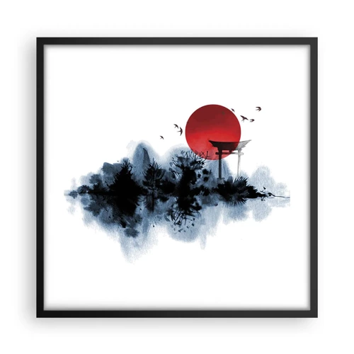 Plagát v čiernom ráme - Japonský pohľad - 50x50 cm