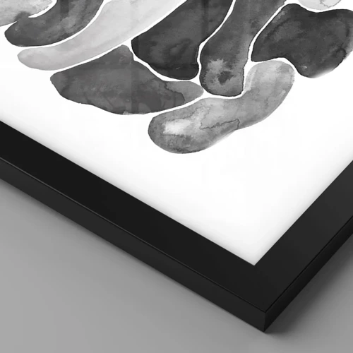 Plagát v čiernom ráme - Kamenistá abstrakcia - 30x40 cm