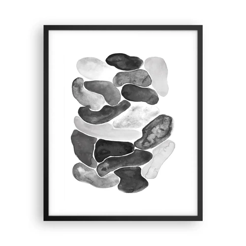 Plagát v čiernom ráme - Kamenistá abstrakcia - 40x50 cm