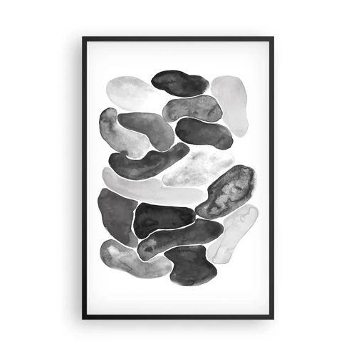 Plagát v čiernom ráme - Kamenistá abstrakcia - 61x91 cm
