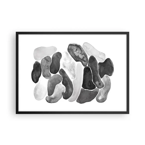 Plagát v čiernom ráme - Kamenistá abstrakcia - 70x50 cm