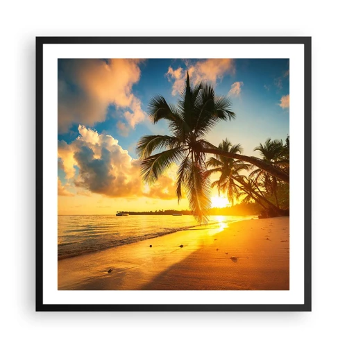 Plagát v čiernom ráme - Karibský sen - 60x60 cm