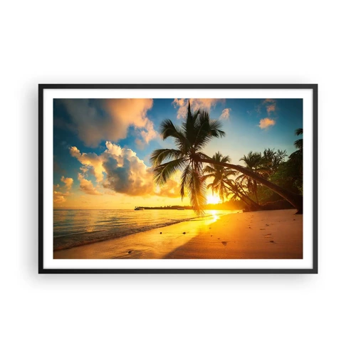 Plagát v čiernom ráme - Karibský sen - 91x61 cm