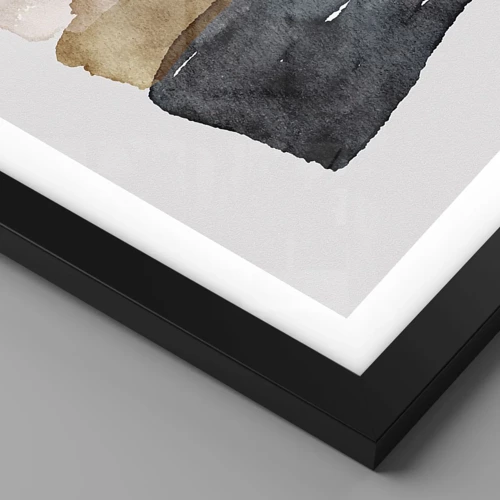 Plagát v čiernom ráme - Kompozícia zemitých farieb - 50x70 cm