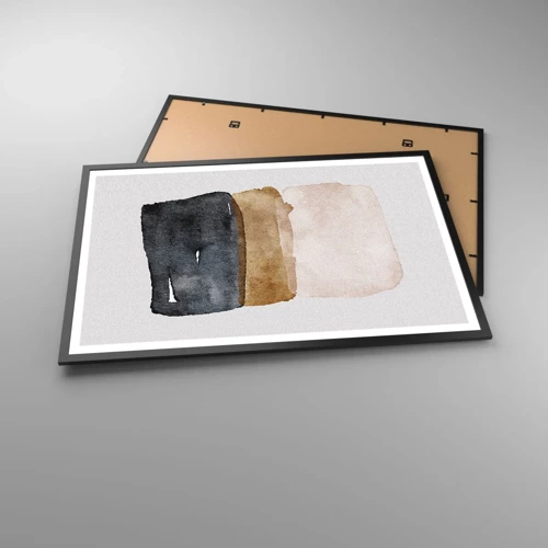 Plagát v čiernom ráme - Kompozícia zemitých farieb - 91x61 cm