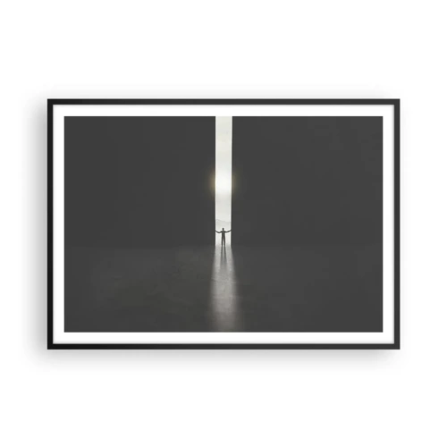 Plagát v čiernom ráme - Krok k svetlej budúcnosti - 100x70 cm
