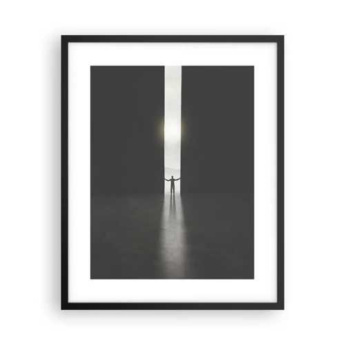 Plagát v čiernom ráme - Krok k svetlej budúcnosti - 40x50 cm
