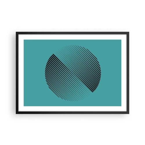 Plagát v čiernom ráme - Kruh – geometrická variácia - 70x50 cm
