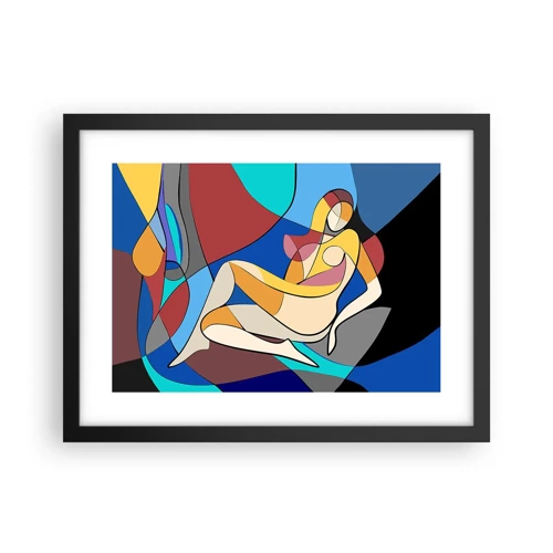 Plagát v čiernom ráme - Kubistický akt - 40x30 cm