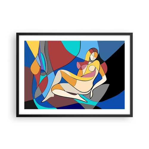 Plagát v čiernom ráme - Kubistický akt - 70x50 cm