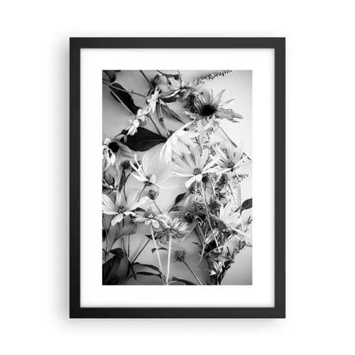 Plagát v čiernom ráme - Kvety bez kytice - 30x40 cm
