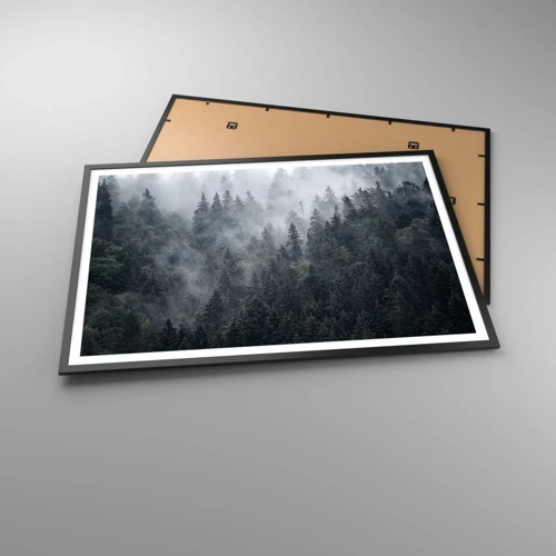 Plagát v čiernom ráme - Lesné svitania - 100x70 cm