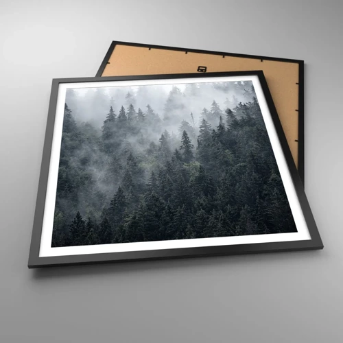 Plagát v čiernom ráme - Lesné svitania - 60x60 cm