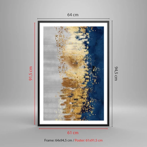 Plagát v čiernom ráme - Moderná kompozícia s iskrou - 61x91 cm