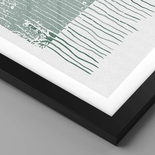 Plagát v čiernom ráme - Morská abstrakcia - 60x60 cm