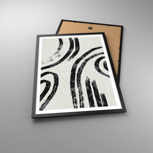 Plagát v čiernom ráme - Napoly zastavený - 50x70 cm