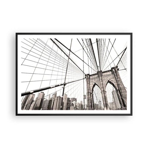 Plagát v čiernom ráme - Newyorská katedrála - 100x70 cm