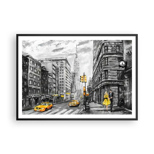 Plagát v čiernom ráme - Newyorský príbeh - 100x70 cm