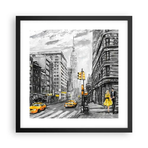 Plagát v čiernom ráme - Newyorský príbeh - 40x40 cm