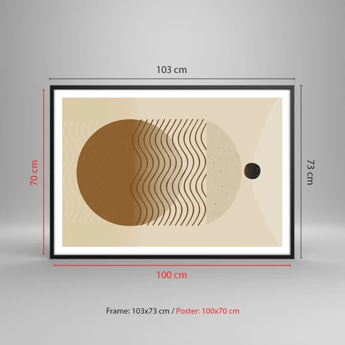 Plagát v čiernom ráme - O pôvode geometrických obrazcov - 100x70 cm