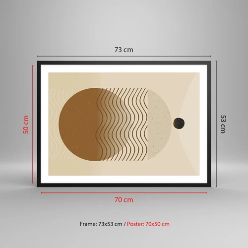 Plagát v čiernom ráme - O pôvode geometrických obrazcov - 70x50 cm