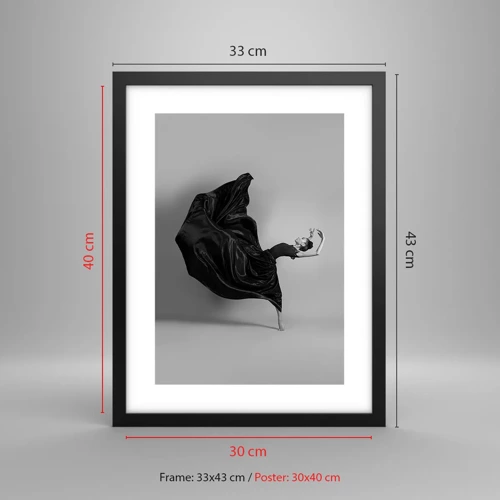 Plagát v čiernom ráme - Okrídlený hudbou - 30x40 cm