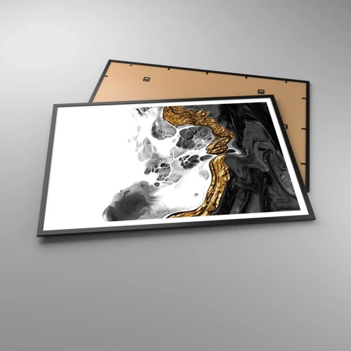 Plagát v čiernom ráme - Organická kompozícia - 100x70 cm