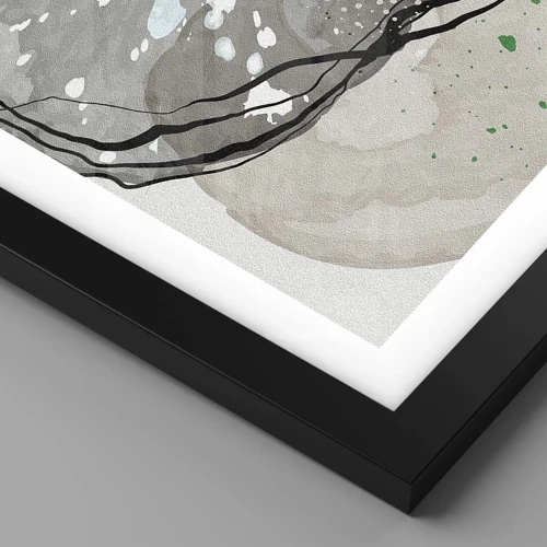 Plagát v čiernom ráme - Organická kompozícia - 40x50 cm