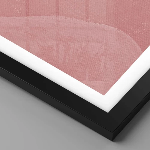 Plagát v čiernom ráme - Organická kompozícia v ružovej - 70x50 cm