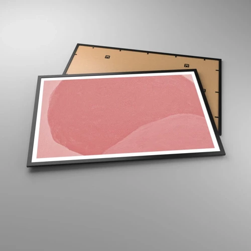 Plagát v čiernom ráme - Organická kompozícia v ružovej - 91x61 cm