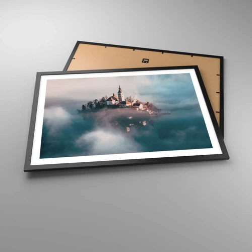 Plagát v čiernom ráme - Ostrov snov - 70x50 cm