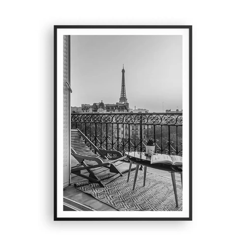 Plagát v čiernom ráme - Parížske popoludnie - 70x100 cm