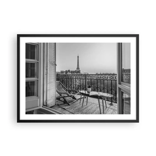 Plagát v čiernom ráme - Parížske popoludnie - 70x50 cm