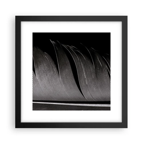 Plagát v čiernom ráme - Perie – nádherná konštrukcia - 30x30 cm