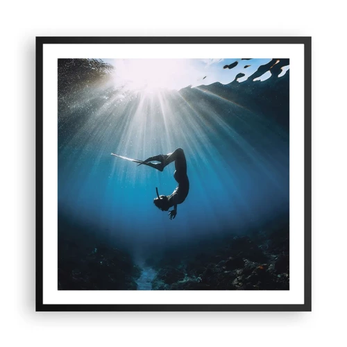 Plagát v čiernom ráme - Podvodný tanec - 60x60 cm