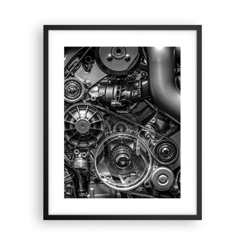 Plagát v čiernom ráme - Poézia mechaniky - 40x50 cm