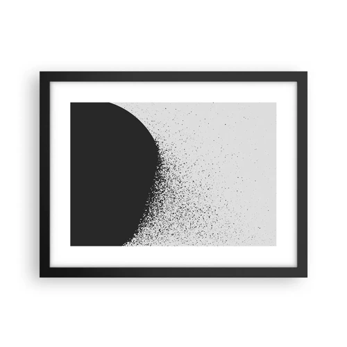Plagát v čiernom ráme - Pohyb častíc - 40x30 cm