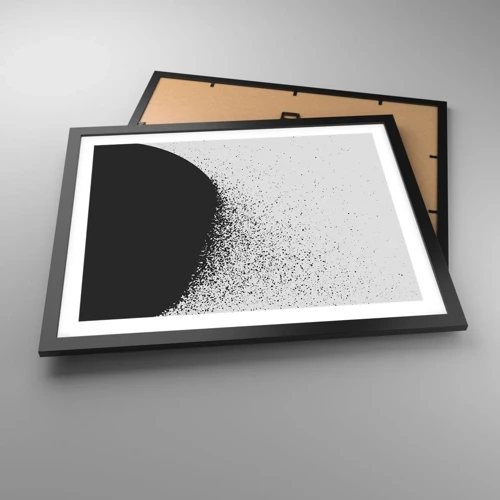 Plagát v čiernom ráme - Pohyb častíc - 50x40 cm