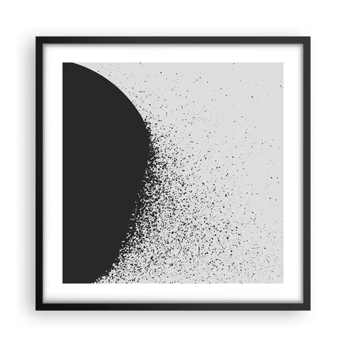 Plagát v čiernom ráme - Pohyb častíc - 50x50 cm